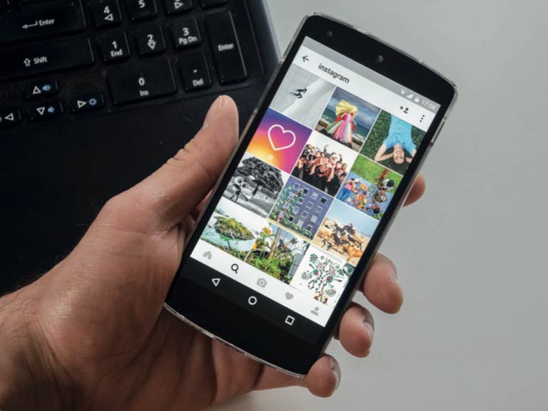 Phone showing Instagram App